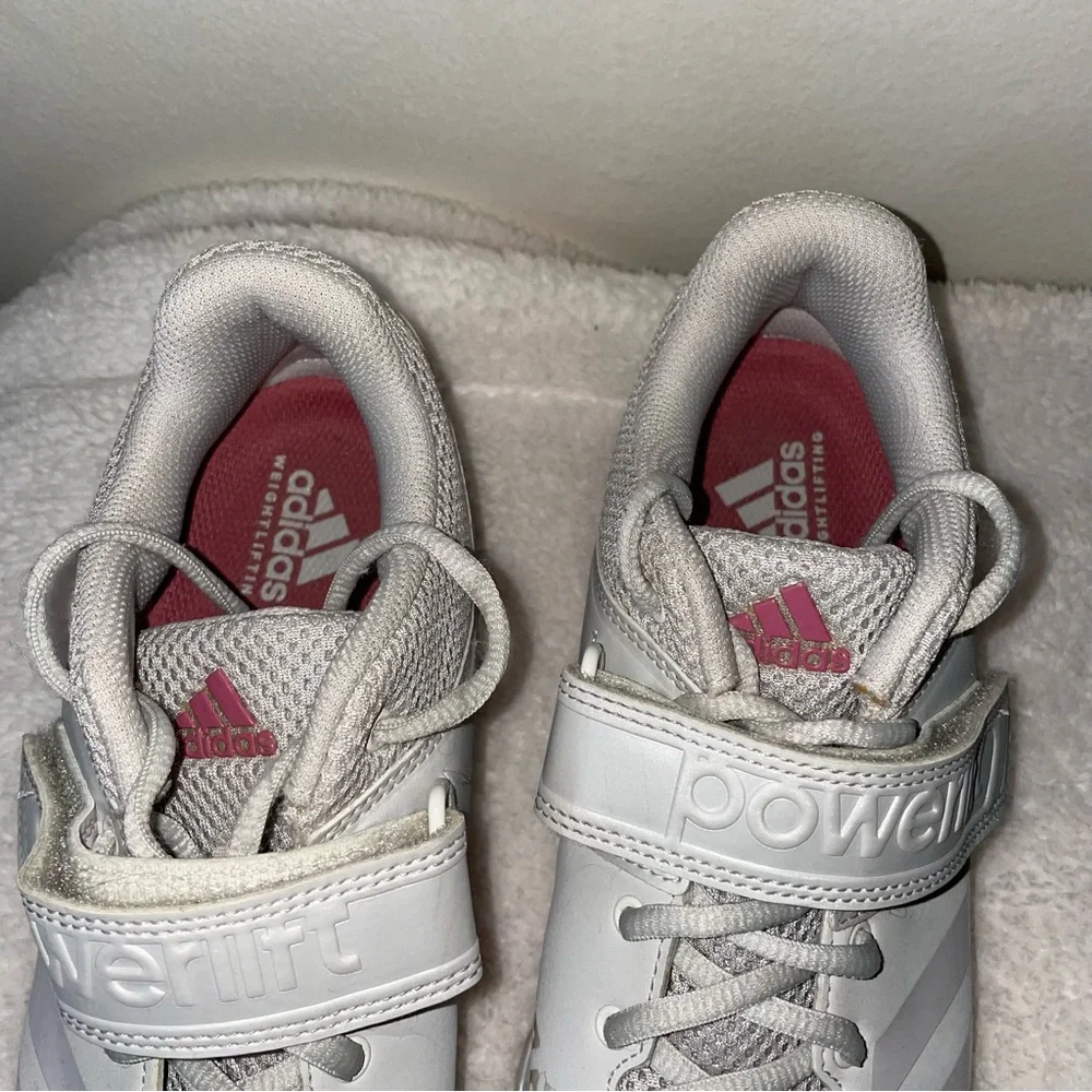 Size 8 Men Adidas Powerlift 3.1 Grey Weight Training Gym Shoes